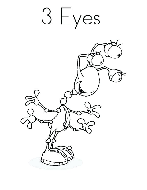 600x776 Eyes Coloring Page 3 Eyes Monster Coloring Page Spooky Eyes