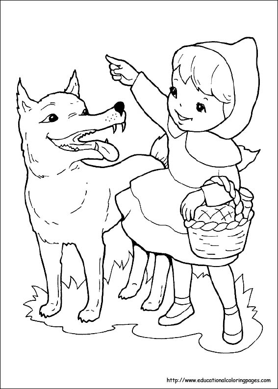 567x794 Little Red Riding Hood Coloring Pages Free For Kids