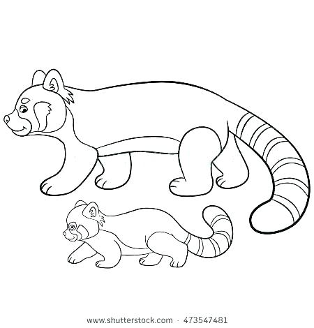 450x470 Coloring Pages Mother And Baby Red Panda Coloring Pages Cute Panda