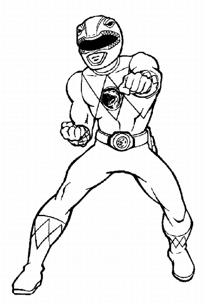 Red Power Ranger Coloring Page at GetColorings.com | Free printable ...