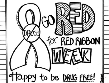 Red Ribbon Week Coloring Sheet By Koolkat's Art Bin Tpt 350x265 Red Ribbon Week Coloring Sheet By Koolkat's Art Bin Tpt
