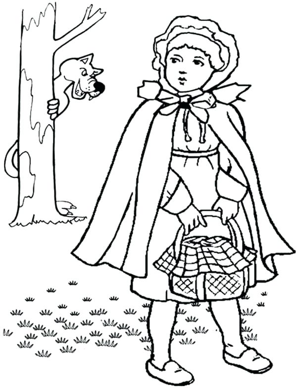 Red Riding Hood Coloring Pages Little Red Riding Hood Coloring 600x782 Red Riding Hood Coloring Pages Little Red Riding Hood Coloring
