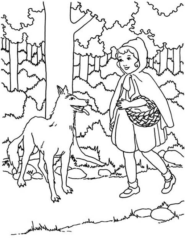 Red Riding Hood Meet The Wolf Coloring Pages Batch Coloring 600x770 Red Riding Hood Meet The Wolf Coloring Pages Batch Coloring