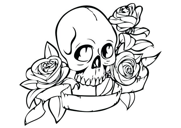 618x437 Skull Coloring Pages Printable Sugar Skull Coloring Pages Day