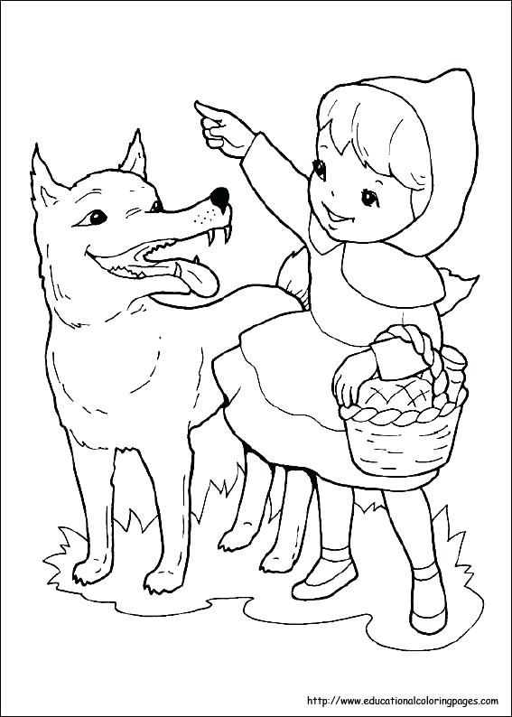 Red Riding Hood Coloring Pages Red Wolf Coloring Pages Images 567x794 Red Riding Hood Coloring Pages Red Wolf Coloring Pages Images