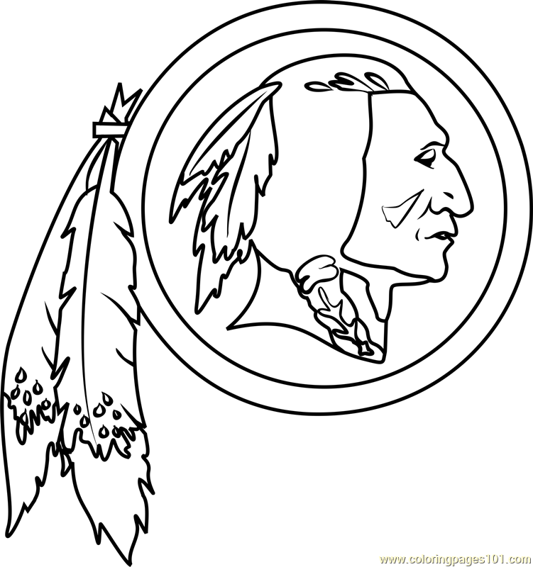 Washington Redskins Logo Coloring Page 751x800 Washington Redskins Logo Coloring Page
