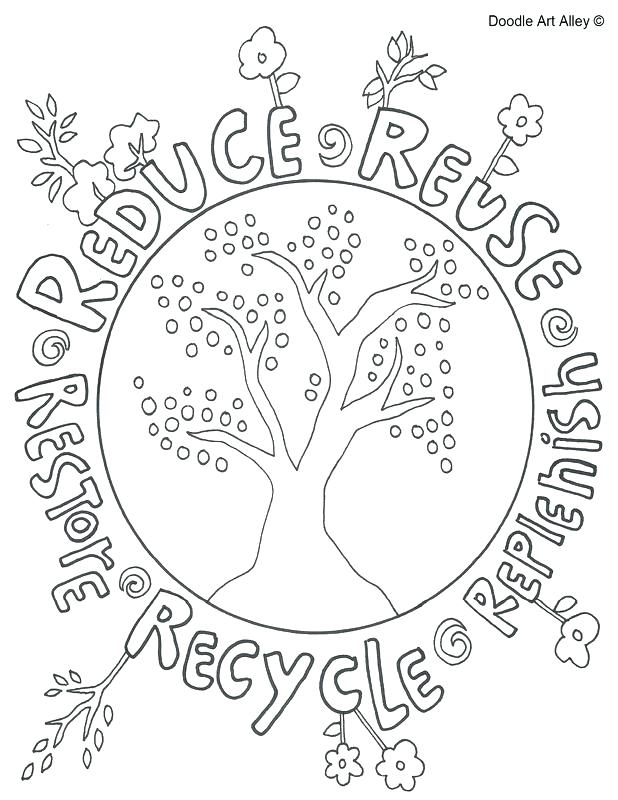 618x800 Printable Reduce Reuse Recycle Sign Coloring Pages