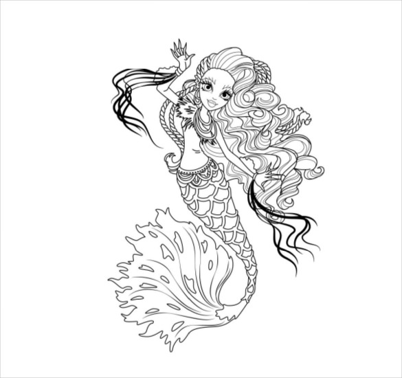 585x550 Monster High Coloring Page