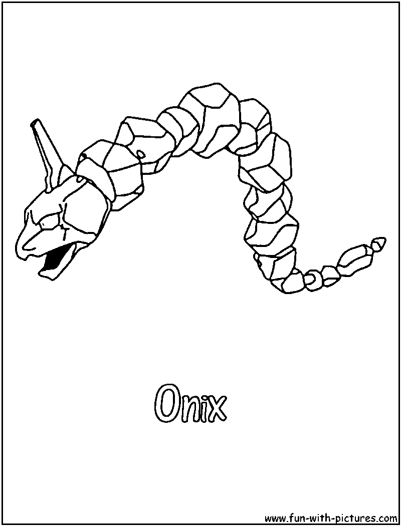 800x1050 Onix Coloring Page