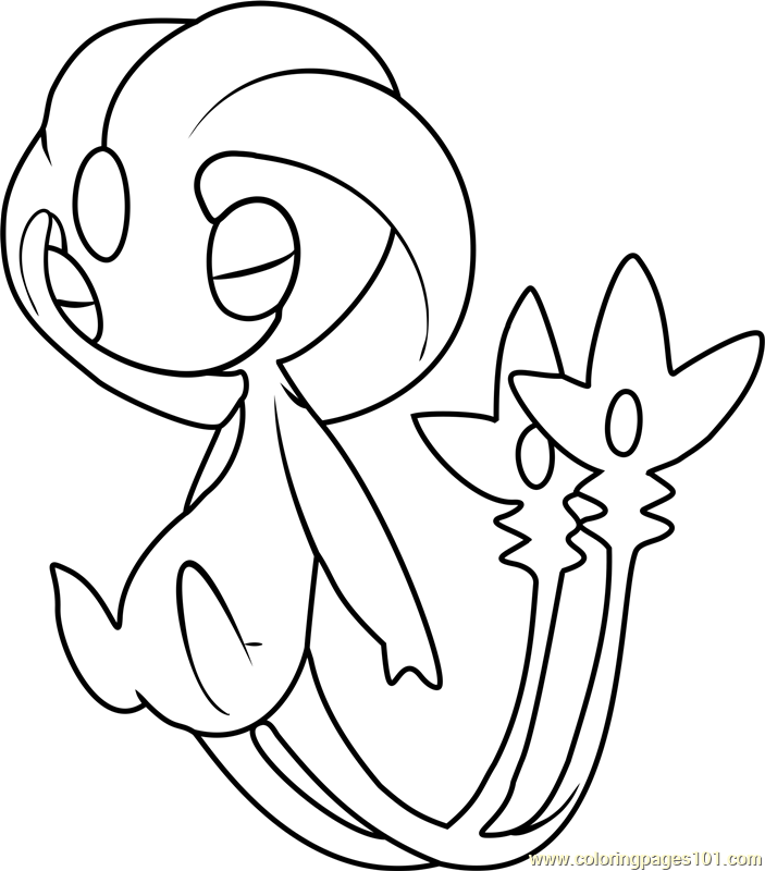 703x800 Uxie Pokemon Coloring Page