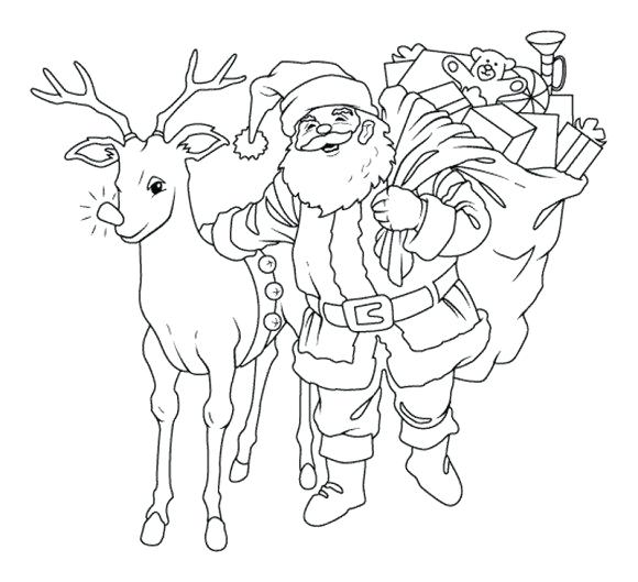 580x529 Coloring Pages Of Reindeer Reindeer Coloring Pages Free Coloring