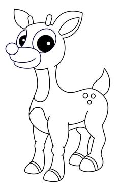 Rudolph Reindeer Coloring Page Holiday 236x373 Rudolph Reindeer Coloring Page Holiday