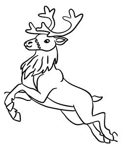 250x294 Free Pdf 13 Christmas Reindeer Coloring Pages [Face, Antlers, Cute]
