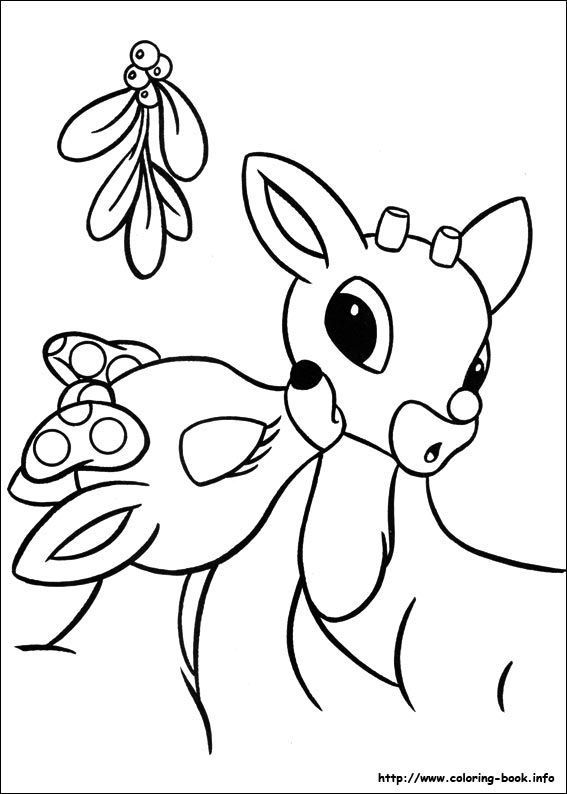 Rudolph The Red Nosed Reindeer Coloring Picture Coloring Pages 567x794 Rudolph The Red Nosed Reindeer Coloring Picture Coloring Pages