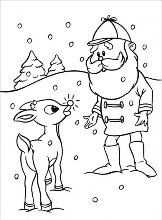 Characters Rudolph The Red Nosed Reindeer Coloring Book Rudolph 550x745 Characters Rudolph The Red Nosed Reindeer Coloring Book Rudolph
