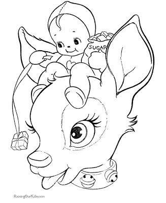 Printable Santa Face Reindeer Face Colouring Pages 327x400 Printable Santa Face Reindeer Face Colouring Pages