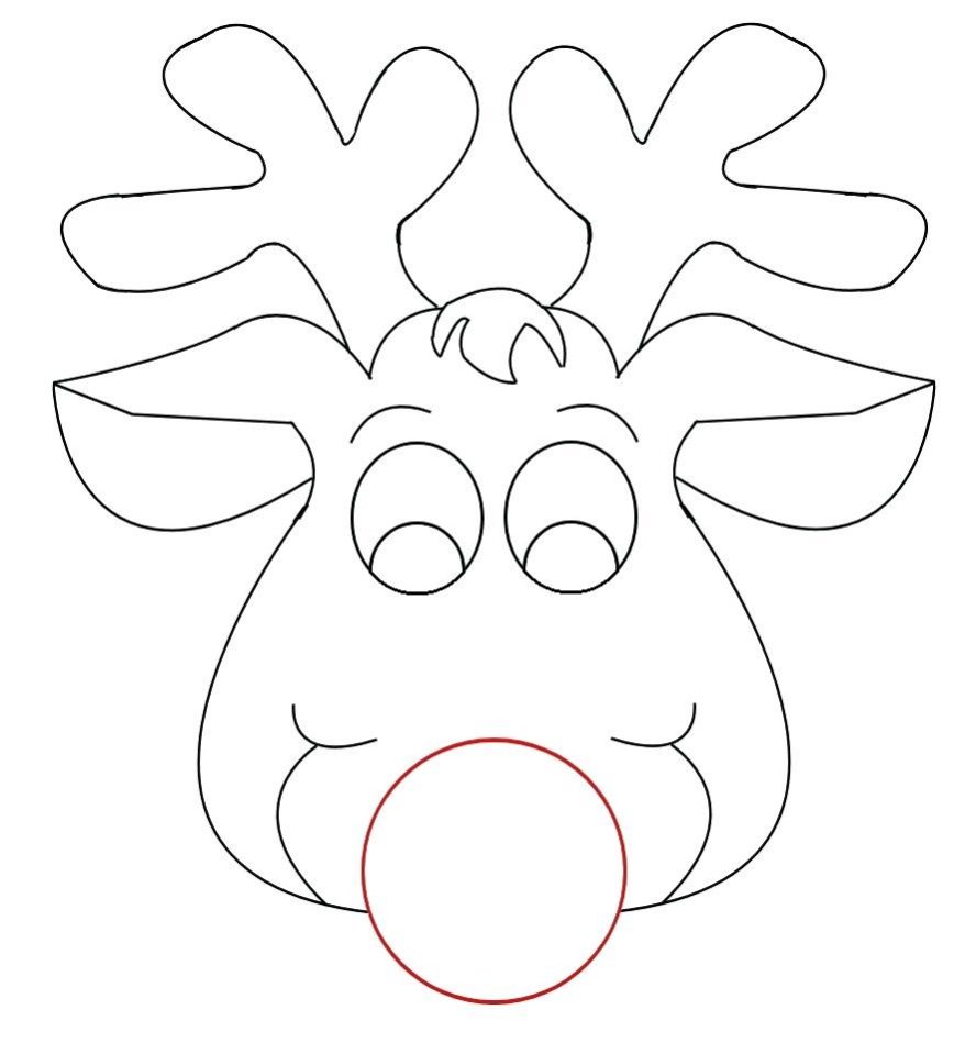 Cow Mask Printable Coloring Pages Reindeer Face Template 65 878x949 Cow Mask Printable Coloring Pages Reindeer Face Template 65