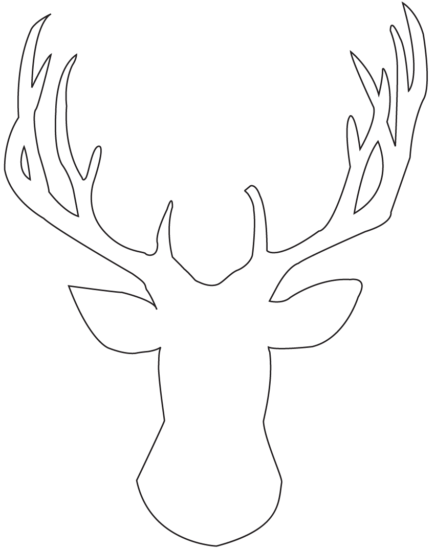 850x1073 Coloring Pages. Deer Head Coloring Pages