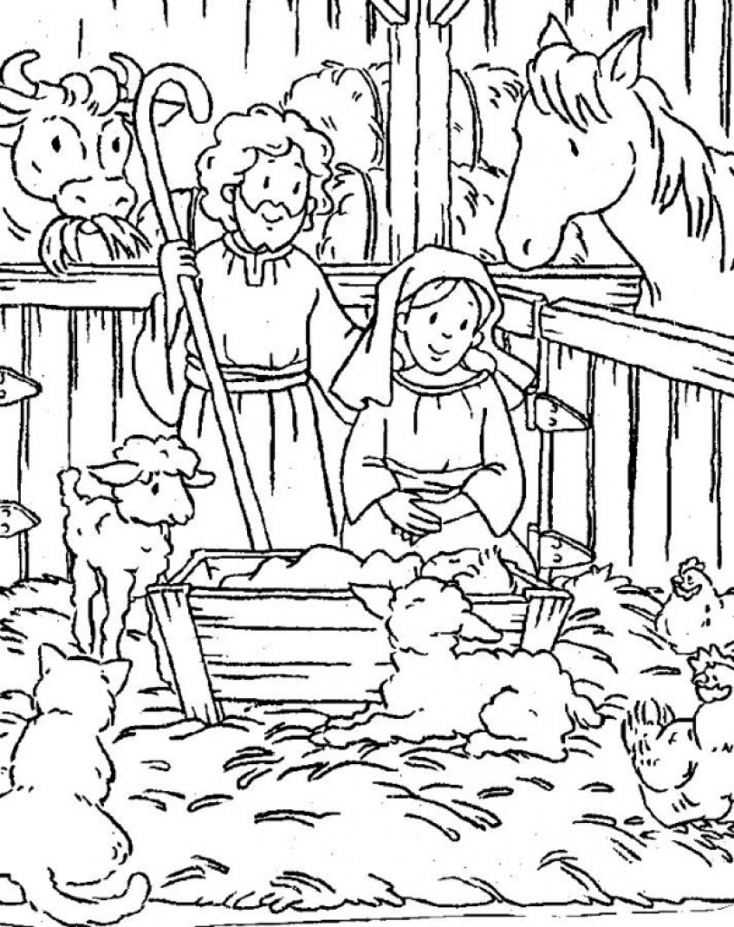 Religious Christmas Coloring Pages at GetColorings.com | Free printable ...