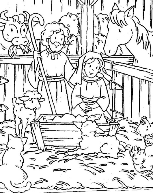 Religious Christmas Coloring Pages 530x669 Religious Christmas Coloring Pages