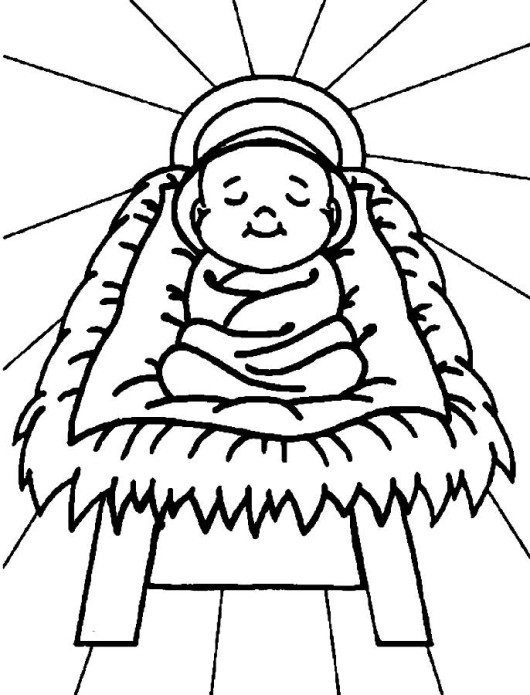Virgin Mary And Baby Jesus Religious Christmas Coloring Pages 530x695 Virgin Mary And Baby Jesus Religious Christmas Coloring Pages