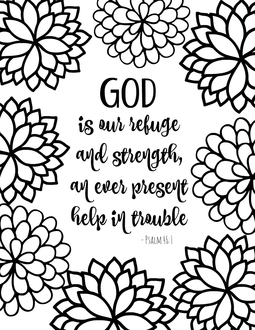 850x1100 Free Printable Bible Verse Coloring Pages With Bursting Blossoms