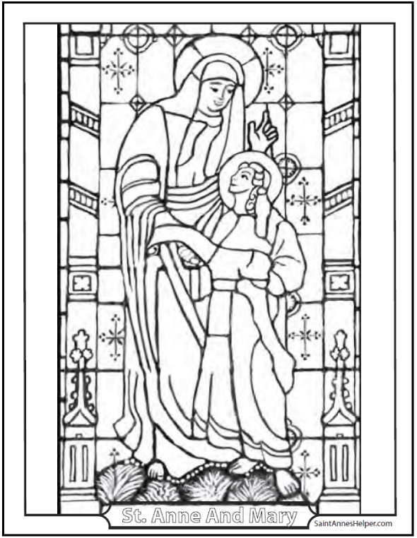 590x762 12 Mother's Day Coloring Pages Honor Mary And The Holy Family