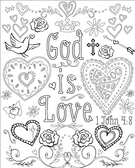 570x712 Religious Coloring Pages Christian Valentines Day Coloring Pages