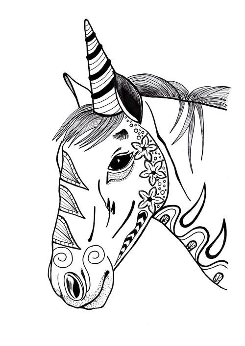 500x707 Unicorn Coloring Page (Pdf Download)