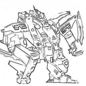 291x291 Robot Coloring Page