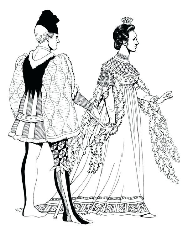 Dress Up Coloring Pages Renaissance A Couple Is Having Fight 600x734 Dress Up Coloring Pages Renaissance A Couple Is Having Fight