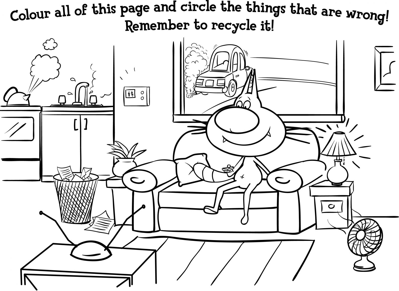 Colouring Page Tv 2 Throughout 1 1600x1167 Colouring Page Tv 2 Throughout 1