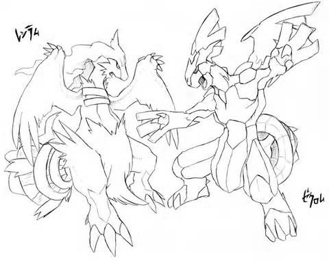 480x381 Pokemon Coloring Pages Of Zekrom And Reshiram Caricaturas De