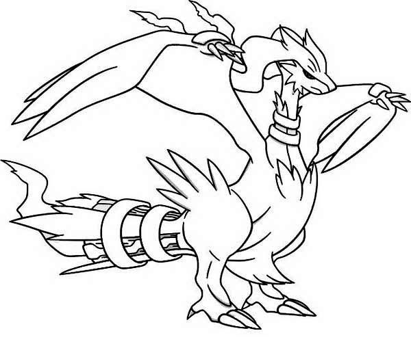 600x525 Pokemon Reshiram Pokemon Coloring Pages