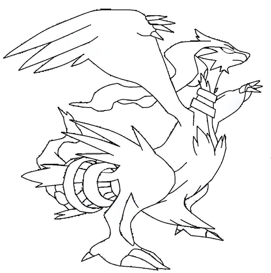 890x897 Reshiram Template lineart By Shadowxmephiles