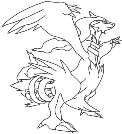 400x439 How To Draw Reshiram From Pokemon In Easy Steps Lesson For Kids