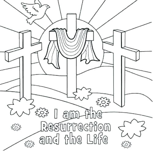 500x500 Jesus Resurrection Coloring Pages Resurrection Coloring Pages Ian