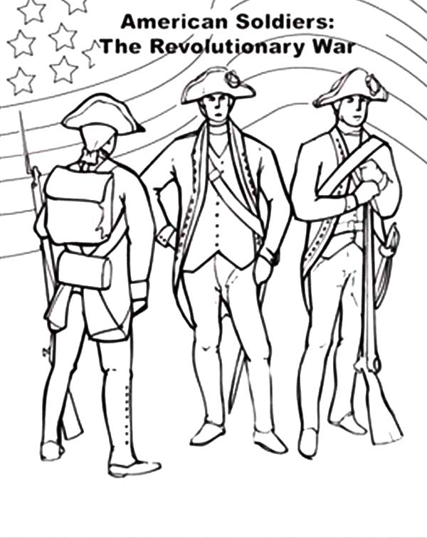 600x756 Usa Flag On Revolutionary War For Independence Day Event Coloring