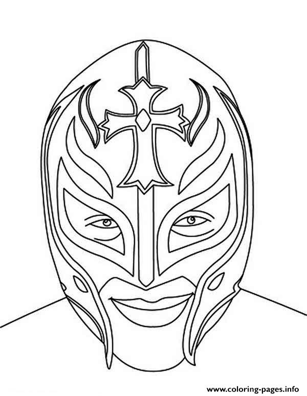 600x775 Rey Mysterio Mask Face Coloring Pages Printable
