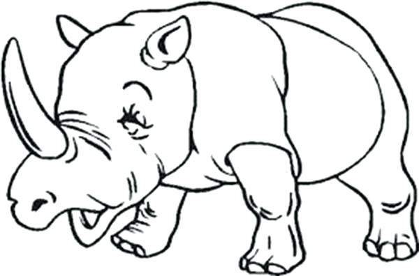 600x396 Coloring Rhinoceros Coloring Page Rhino Pages Realistic Look Real
