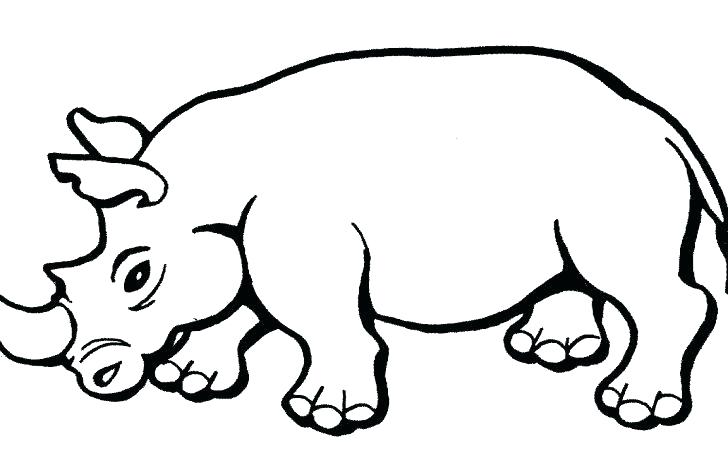 728x470 Rhinoceros Coloring Page