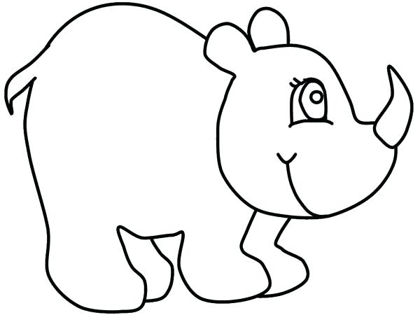 600x450 Kindergarten Kids Drawing Rhino Coloring Pages Batch Coloring