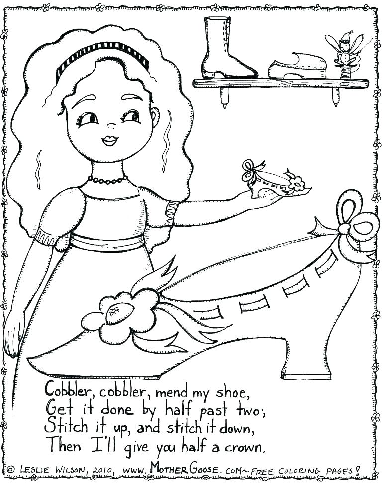 768x983 Nursery Rhyme Coloring Pages Free Printable Nursery Rhyme Coloring