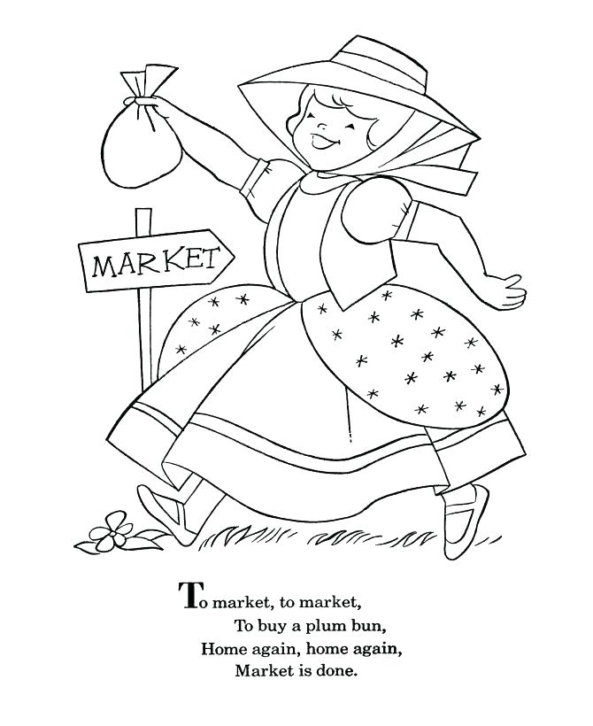 670x820 Nursery Rhyme Coloring Pages Printable Nursery Rhyme Coloring