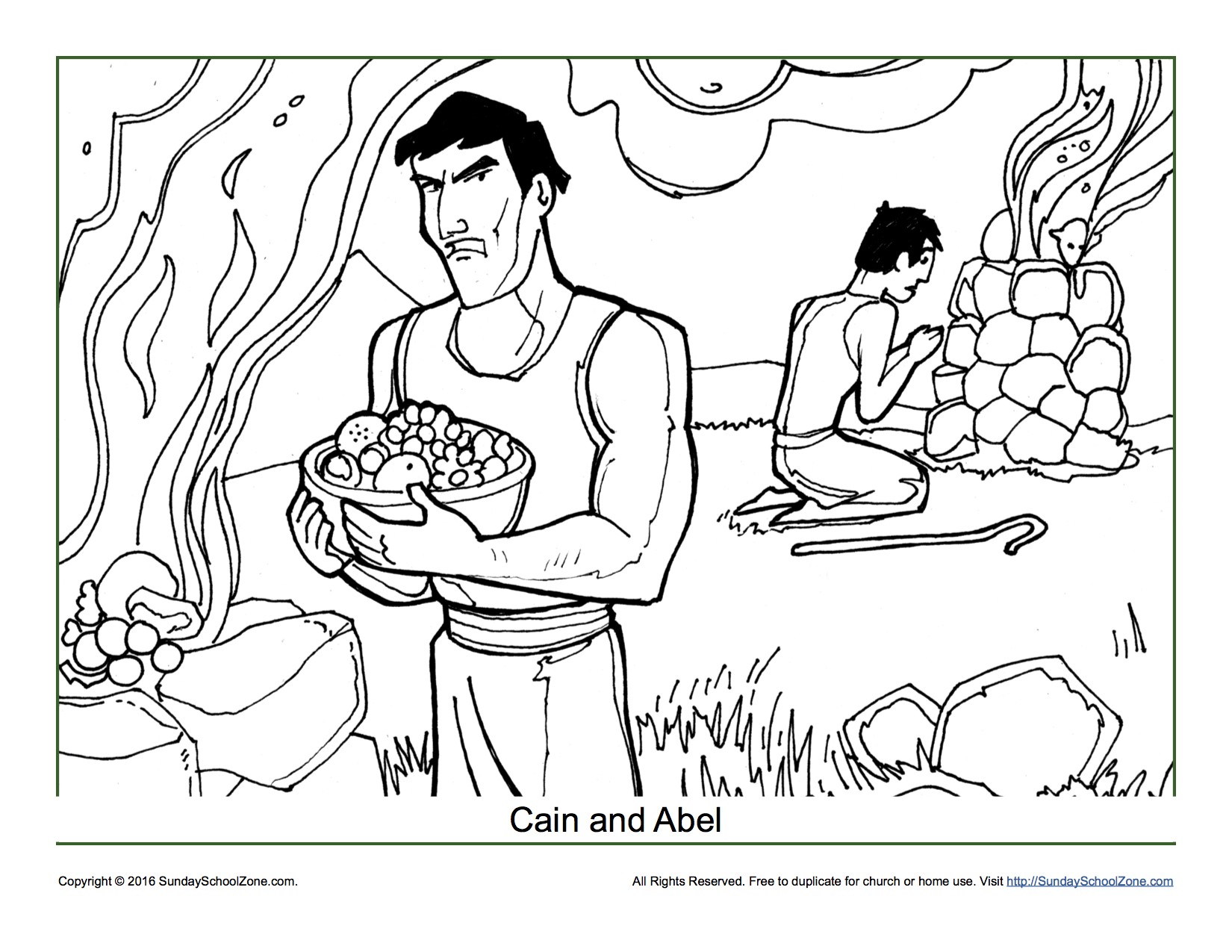 1650x1275 Coloring Pages For Rhyming Words Fresh Cain And Abel Page