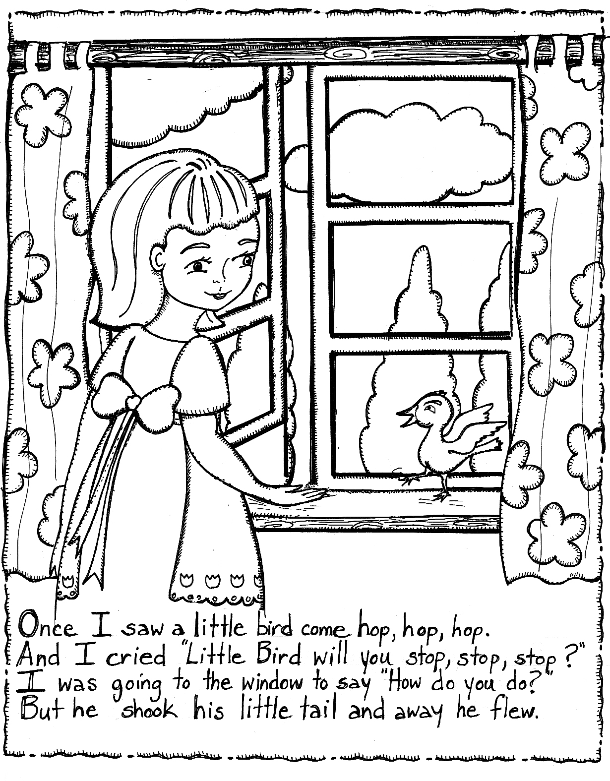 1230x1575 Free Printable Nursery Rhymes Coloring Pages For Kids