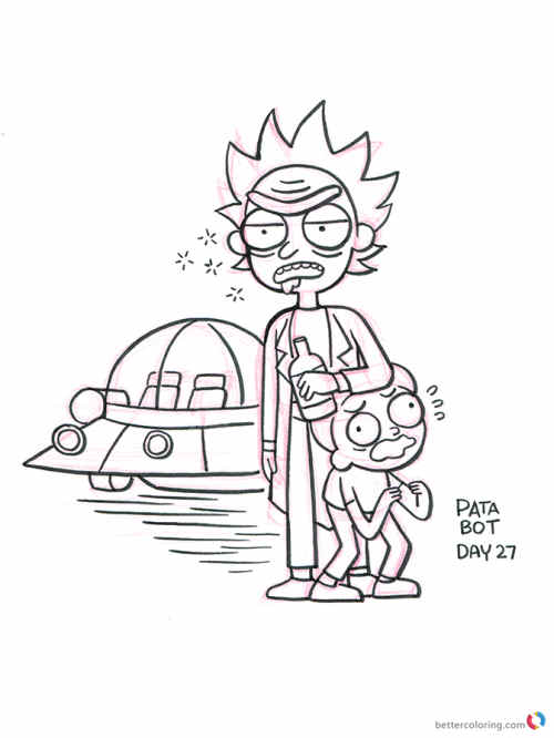 500x666 Rick And Morty Forever And Ever Coloring Pages
