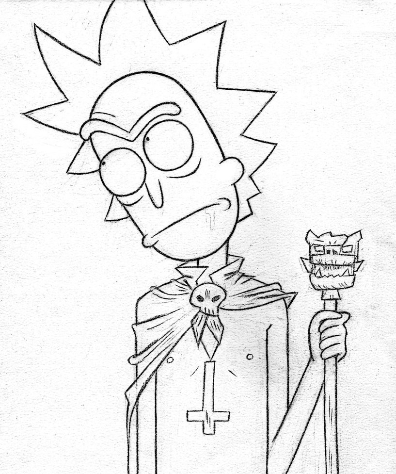 817x977 Image Result For Rick And Morty Line Art Coloring Pages