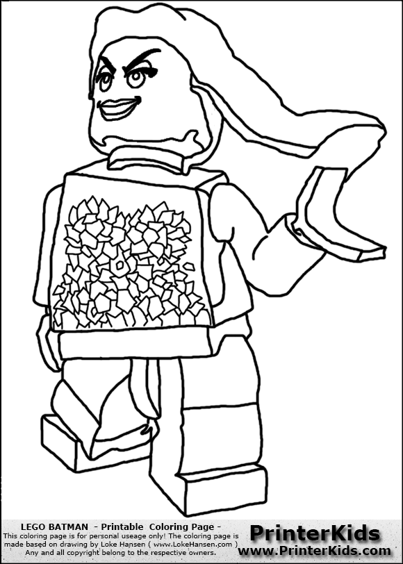 580x812 Color Pages For Batman's Villians Lego Lego Batman Poison Ivy
