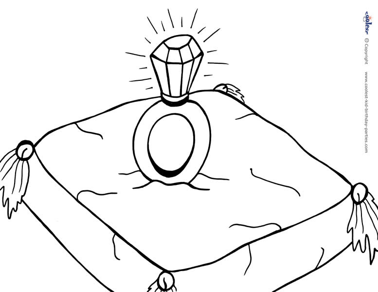 777x600 Printable Ring On Pillow Coloring Page